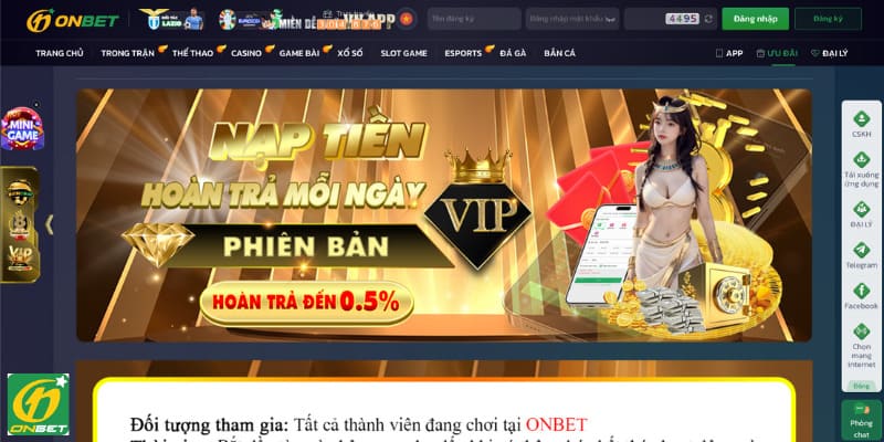 Làm sao để tham gia chương trình Khuyến mãi VIP Onbet